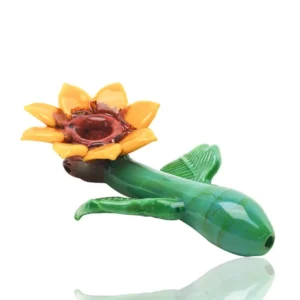 Empire-Glassworks-14cm-Glass-Sunflower-Smoking-Pipe